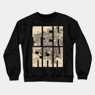 Tehran, Iran City Map - Vintage Crewneck Sweatshirt